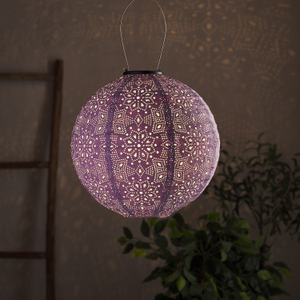 Tyvek Purple Moroccan Hanging Solar Lantern