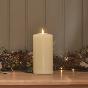 TruGlow® Ivory LED Chapel Candle 20cm With Remote Control