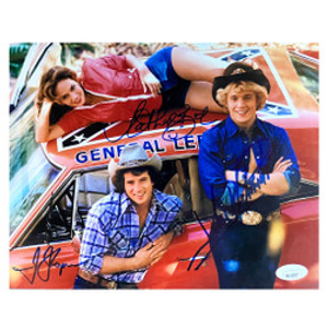 Bach, Schneider, Wopat Signed Dukes of Hazzard 11x14 Photo Pose 2 (JSA)
