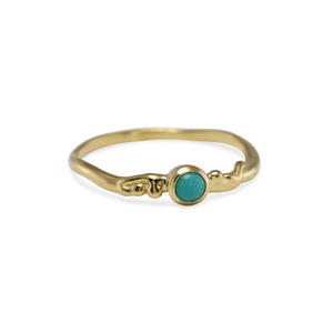 Dainty American Turquoise Gold Ring (R (UK))