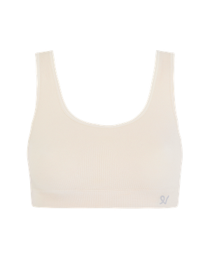 The TencelTM Seamless Crop Top - White Sand (XS)