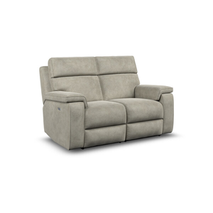 Selby 2 Seater Power Recliner Sofa with Power Headrest in Miller Taupe Fabric