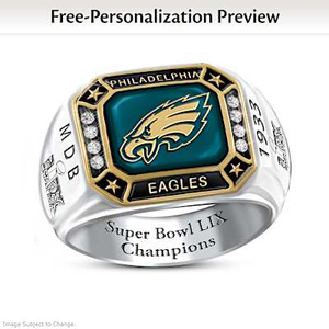 Philadelphia Eagles Super Bowl LIX Personalized Ring