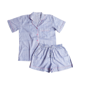 Blue Stripe Pajama Set (S)