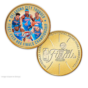 The Oklahoma City Thunder 2025 NBA Champions Coin Collection