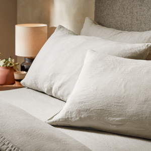 Mariana Linen Blend Pillow Case - Pebble