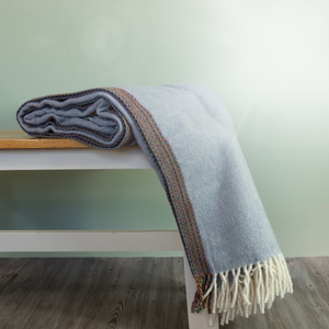 Aurora Wool Throw - Grey/Multi
