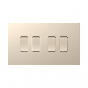 DE006CGS Screwless 4G 2W Switch in Champagne Gold