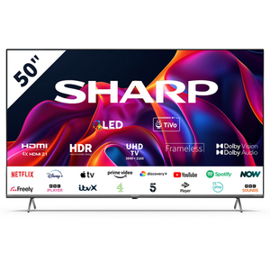 Sharp 4T-C50GM6245KS 50" 4K Uhd Quantum Dot Frameless Smart TiVo TV