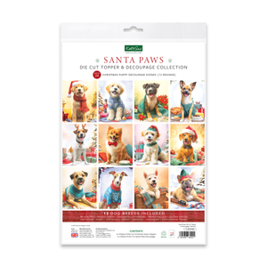 Santa Paws Die Cut Topper & Decoupage Collection