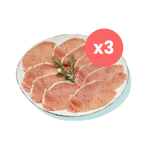 Low Fat Unsmoked Bacon Medallions - 3 x 300g packs
