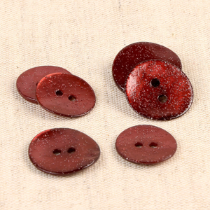 Bouton nacre glitter - Bordeaux