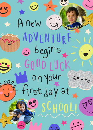 A New Adventure Begins First Day At School Card
