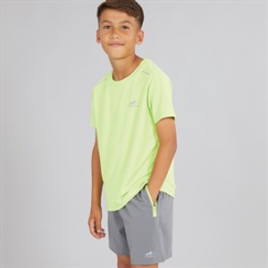 Closure London Boys Training Poly T-Shirt And Shorts Set Bright Matcha/Mid Grey