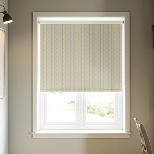 Emily Bond George Stripe Print, Fern - Roller Blind