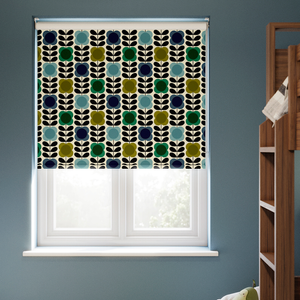 Orla Kiely Spot Flower Stem, Blue & Green - Roller Blind