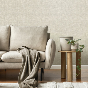 Crown Lynford Plain Texture Natural Wallpaper - M1879
