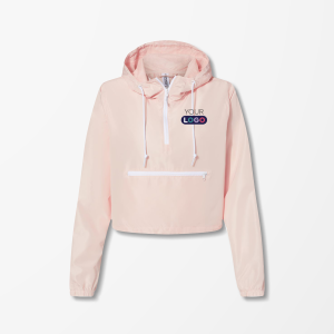 Independent Trading Co. Women's Cropped Quarter-Zip Windbreaker Jacket