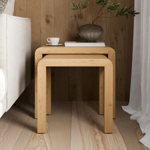 Oslo Solid Wood Nest of Tables - Oak
