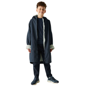 Regatta Kids Spirit Of Adventure Waterproof Changing Robe - 9 - 13 Yrs / Navy/Light Steel