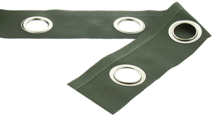 Bande à oeillets argent mat - Vert sauge