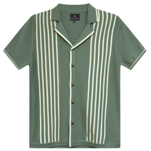 Forest Green Camp Collar Knit Shirt (M)