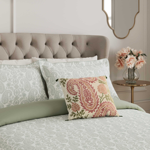 Silk Road Paisley Duvet Cover SET, Sage