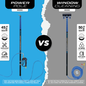 Venom 45ft Power Pole for Pressure Washers – 30T High-Mod Carbon Fibre