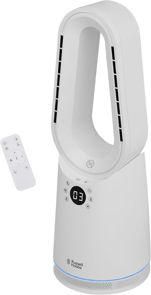 Russell Hobbs RHCBLDL3IN1 Oscillating Bladeless Fan Heat and Cool LED Display