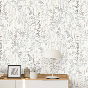 Erismann Cottage Leaf Meadow Cream Wallpaper - 10258-14