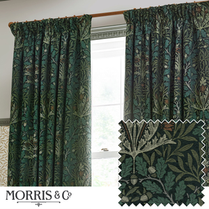 Acorn Multi Floral Jacquard Thyme / Forest Curtains
