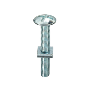 M8 x 120mm Zinc Plated Roofing Bolts and Square Nuts Pack of 50