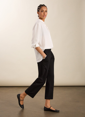 Ebru Ponte Straight Leg Crop Trousers - UK 06 | EU 32 | US 02 / Caviar Black