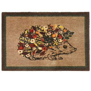 My Mat Nylon Floral Hedgehog 50cm x 75cm – Stylish, Ultra-Absorbent Barrier Mat for Clean Floors