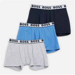 BOSS Boys Three Pack Boxers Navy