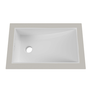 Mini Rectangle Undermount Basin 430mm Gloss White