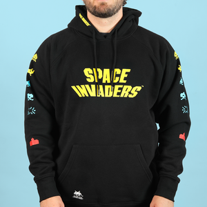 Space Invaders Logo Hoodie - Black