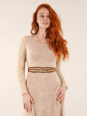 'Ceinture "Nazaëe", Tissu caramel'