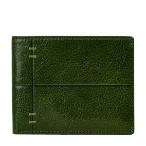 Green Leather Bifold Wallet - Poetic Justice