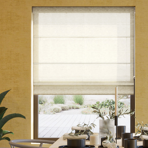Padua Voile, Ivory - Twist&Fit Roman Blind