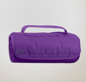 Fleece Roll-Up Travel Blanket - Purple