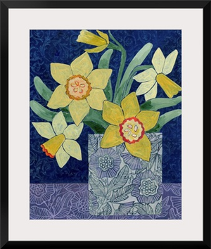 Daffodils In A Patterned Vase