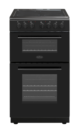 Belling BFSE52DOCBK, 50cm, Electric Double Oven Cooker, Black