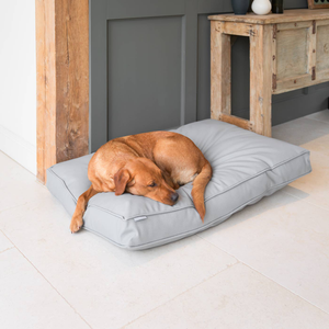 Dog Cushion With Removable Cover in Rhino Tough Granite Faux Leather by Lords & Labradors