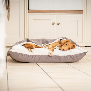Sleepy Burrows Bed With Removable Cover In Silt Velvet by Lords & Labradors