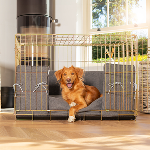 Dog Crate Bumper in Essentials Herdwick Graphite by Lords & Labradors