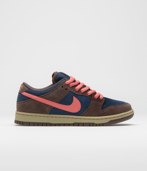 Nike SB Dunk Low Pro Shoes - Baroque Brown / Adobe - Midnight Navy
