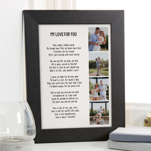 Custom Poem Picture Print With 4 Photos