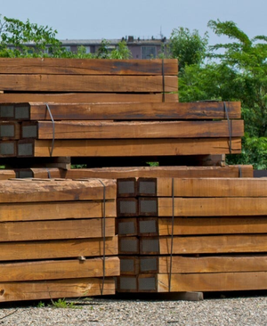 Pack of 10no 100x200mm* - 2.4m Long New Treated Brown Sleepers