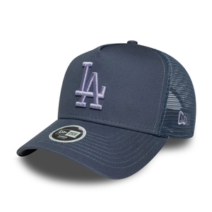 LA Dodgers Womens MLB League Essential Dark Blue 9FORTY A-Frame Trucker Adjustable Cap